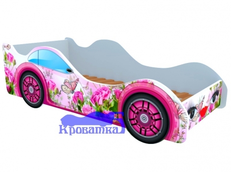 Кроватка бабочка в розах